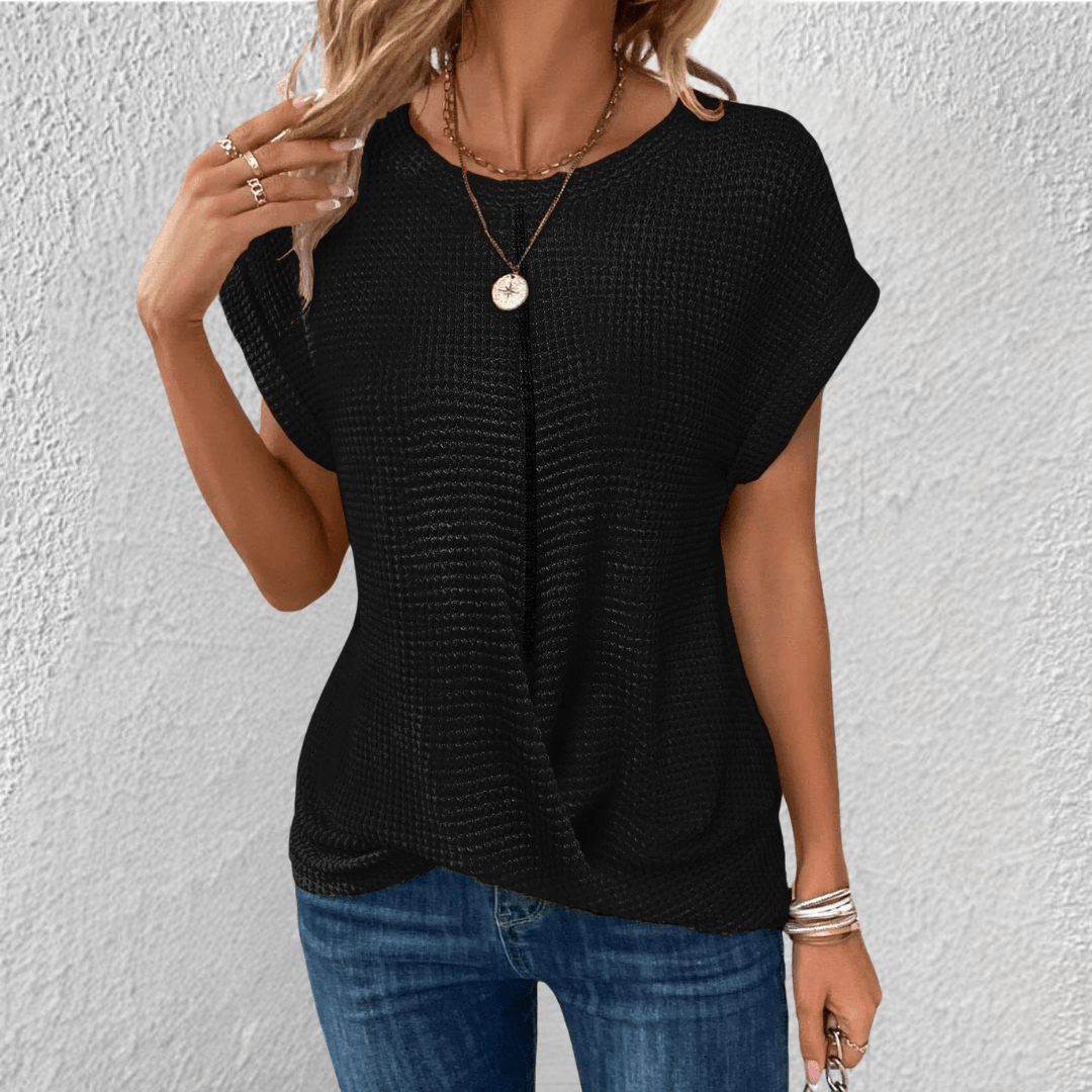 Dzianinowy top Luna Waffle