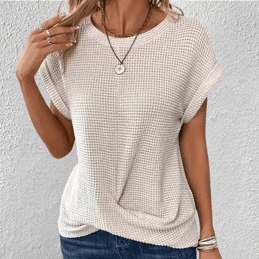 Dzianinowy top Luna Waffle