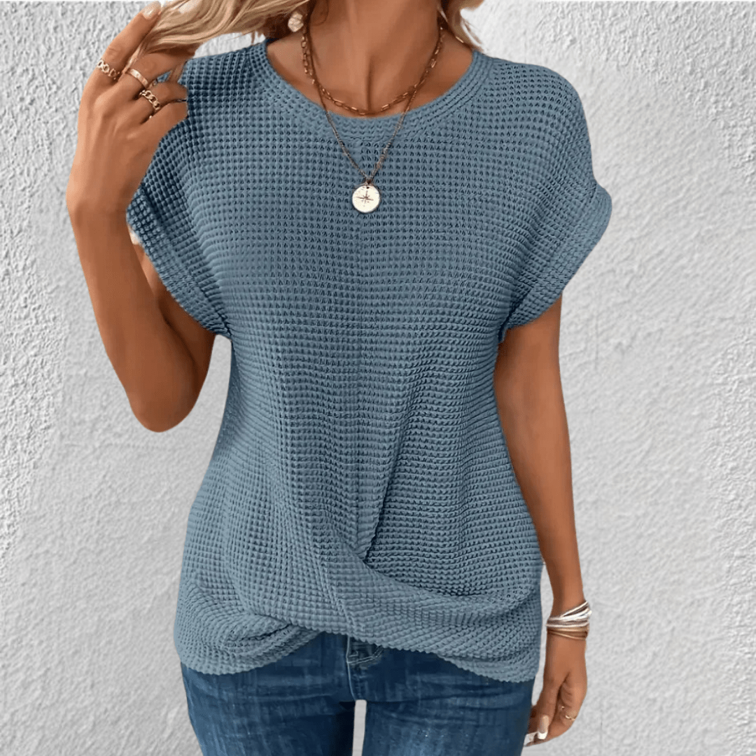 Dzianinowy top Luna Waffle