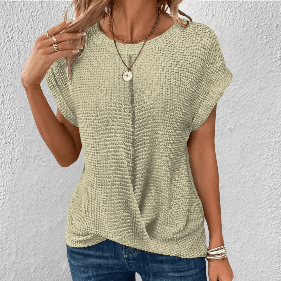 Dzianinowy top Luna Waffle