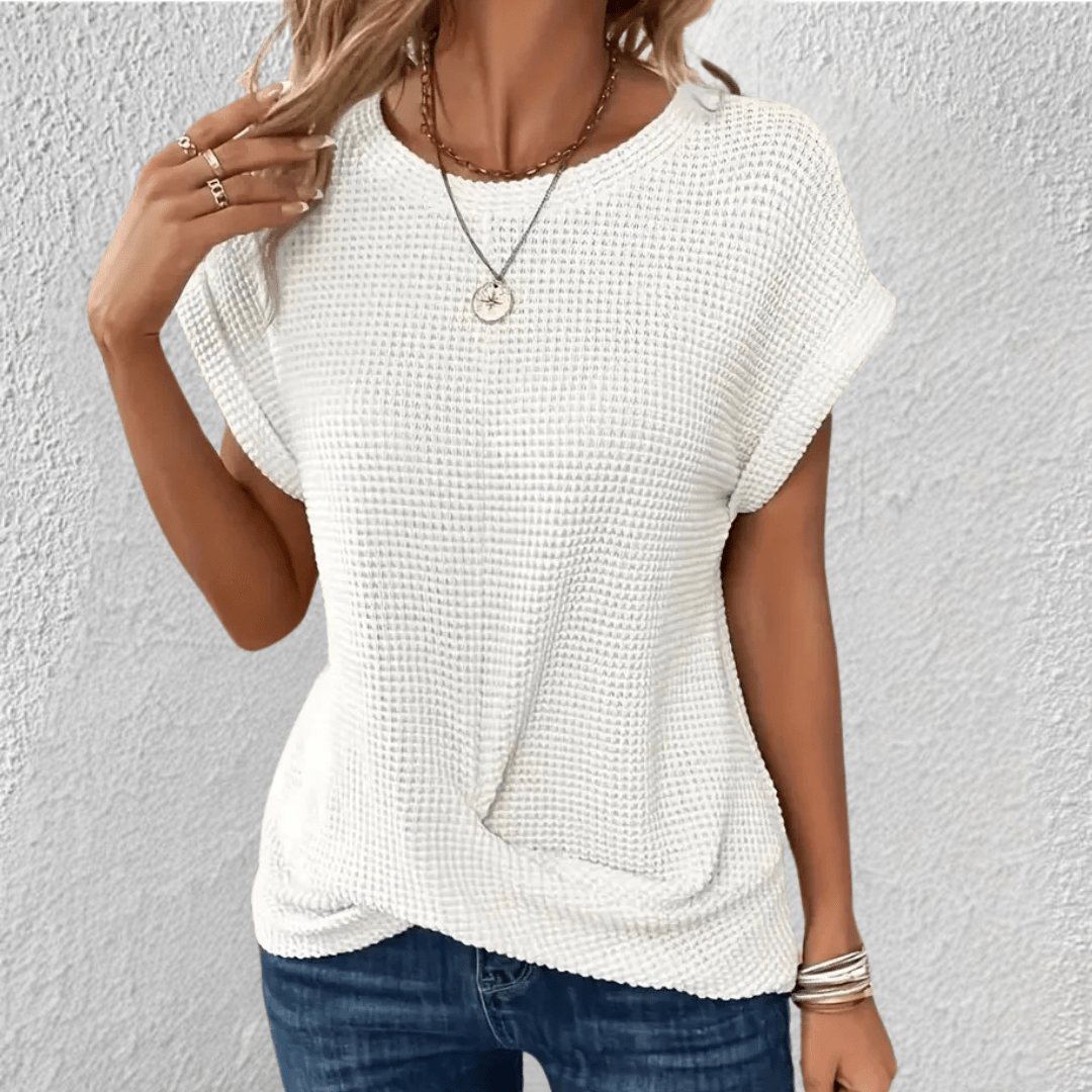 Dzianinowy top Luna Waffle