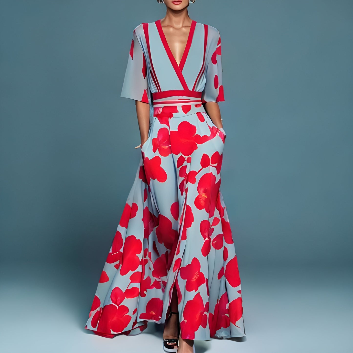WANDA | Elegancka sukienka z krótkim rękawem