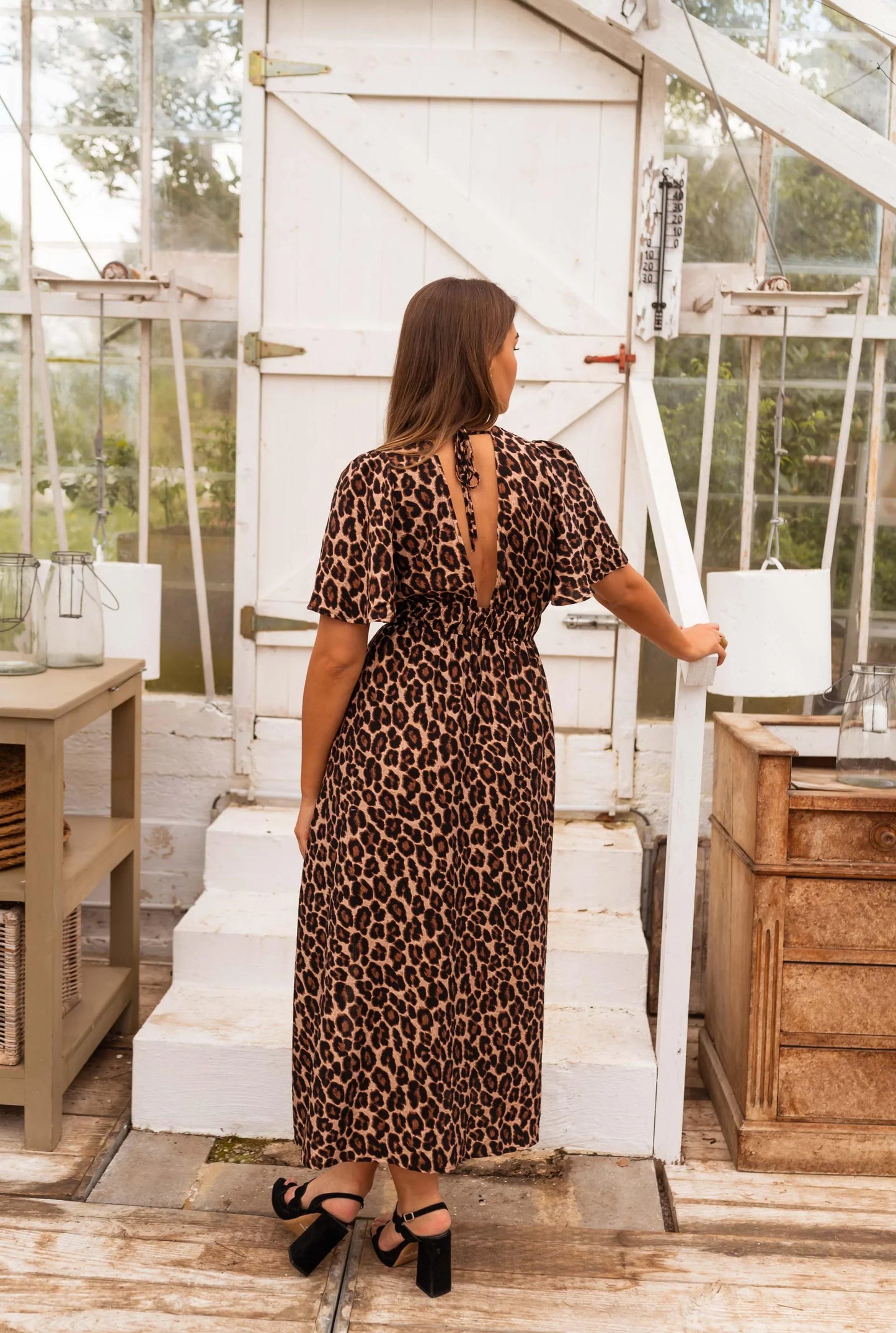 Monika™ | Leopardowa sukienka maxi