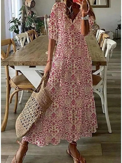 Iga | Boho sukienka z rozcięciem z przodu