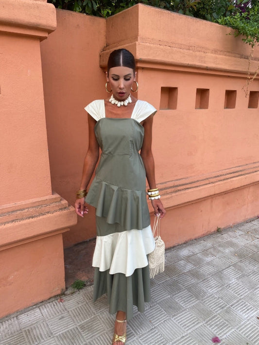 Sofina | Elegancka sukienka z falbankami