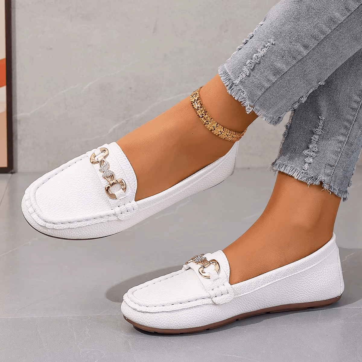 Mokasyny z łańcuszkiem Leona Luxe