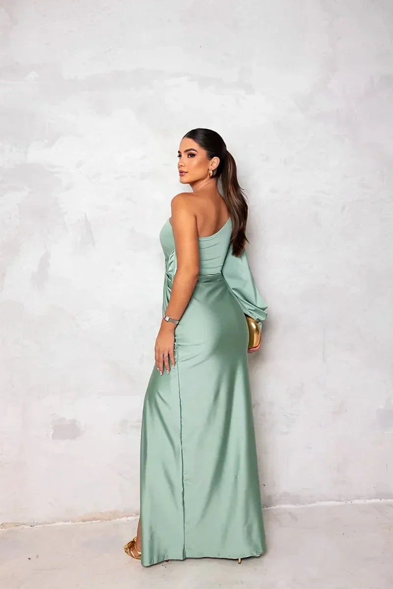 Sukienka maxi Viviana Elegant Satin