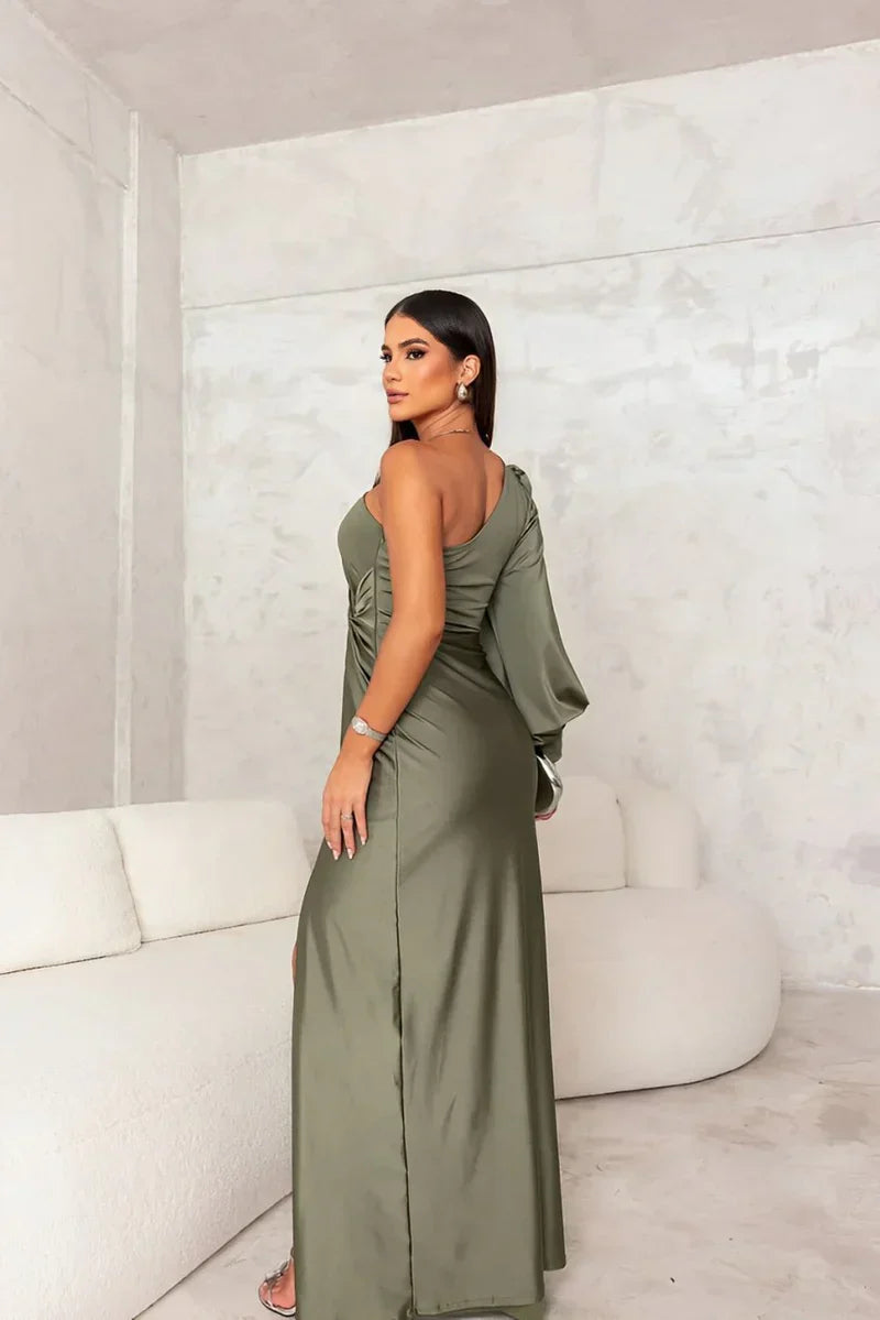 Sukienka maxi Viviana Elegant Satin