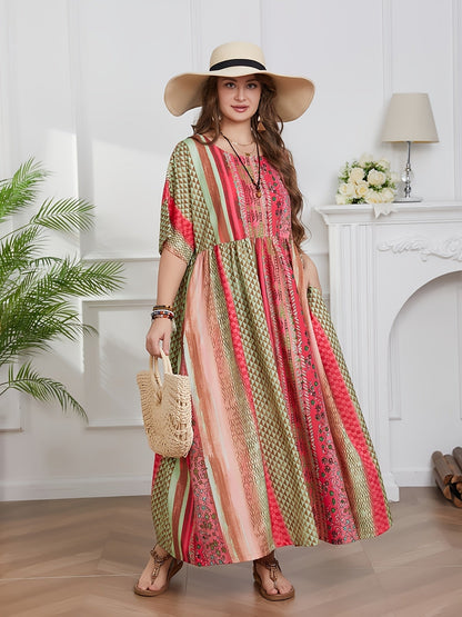 Honorata – Sukienka Maxi W Plemiennym Stylu