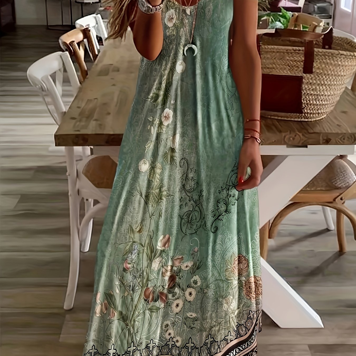 Barbara – Sukienka Maxi Z Kieszeniami
