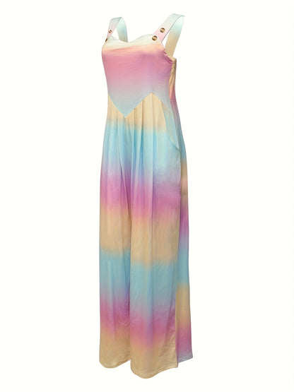 Patrycja - Kombinezon Tie-Dye Pasiasty