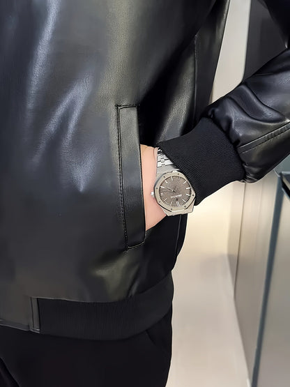 Luźna kurtka baseballowa z charakterem