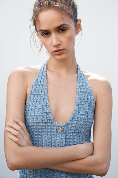 Juliette Stretch Dzianinowa sukienka halter