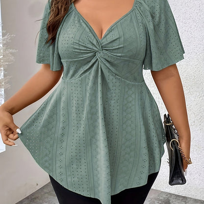 Barbara – Plus Size Koszulka Z Haftem