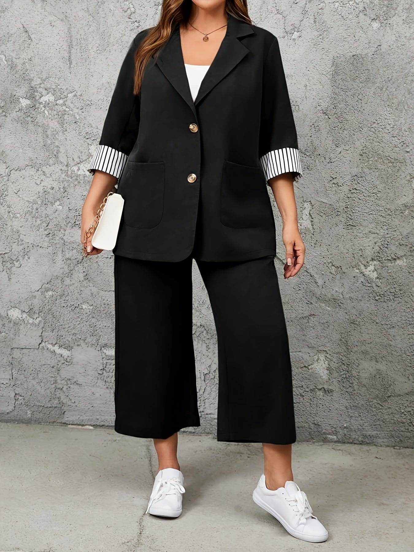 Marlena - Elegancki Zestaw z Blazerem