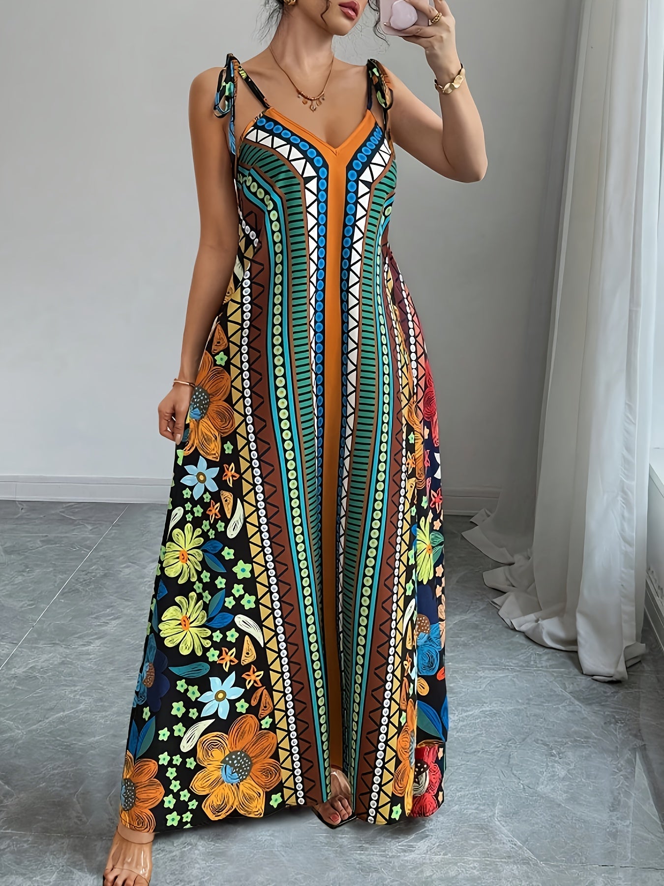 Helena – Sukienka Maxi Z Detalem Na Sznurku