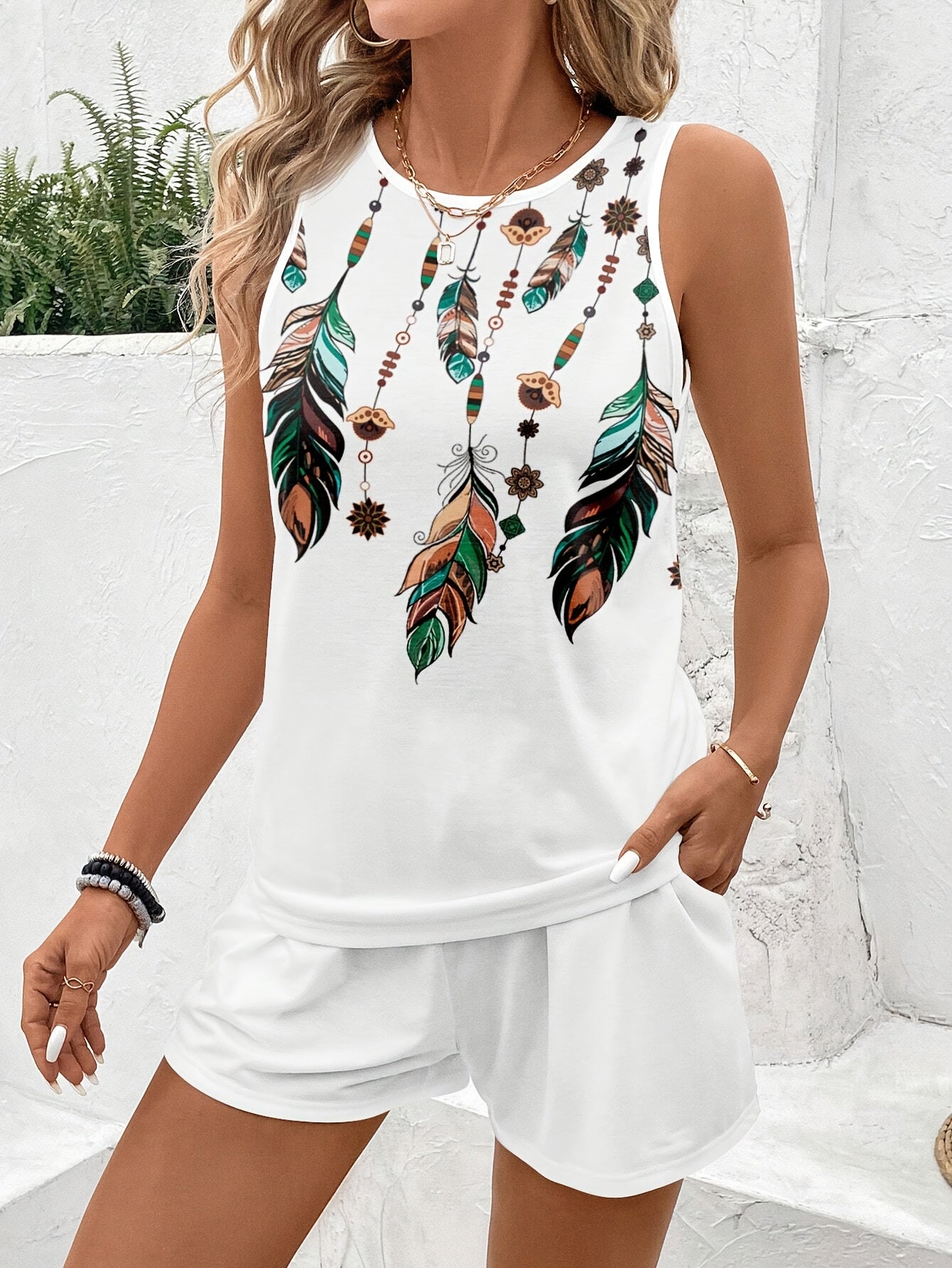 Laura – Letni Komplet Kamizelka + Szorty