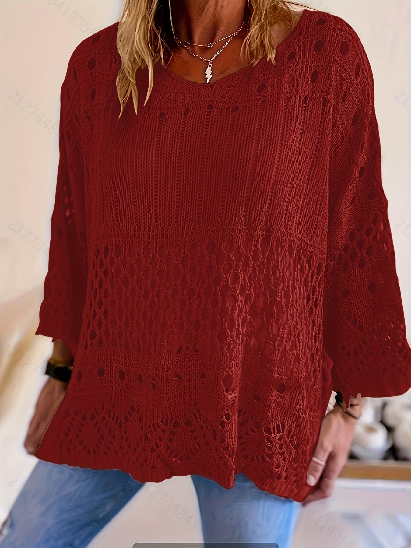 Klaudia – Plus Size Bluza Z Wycięciami