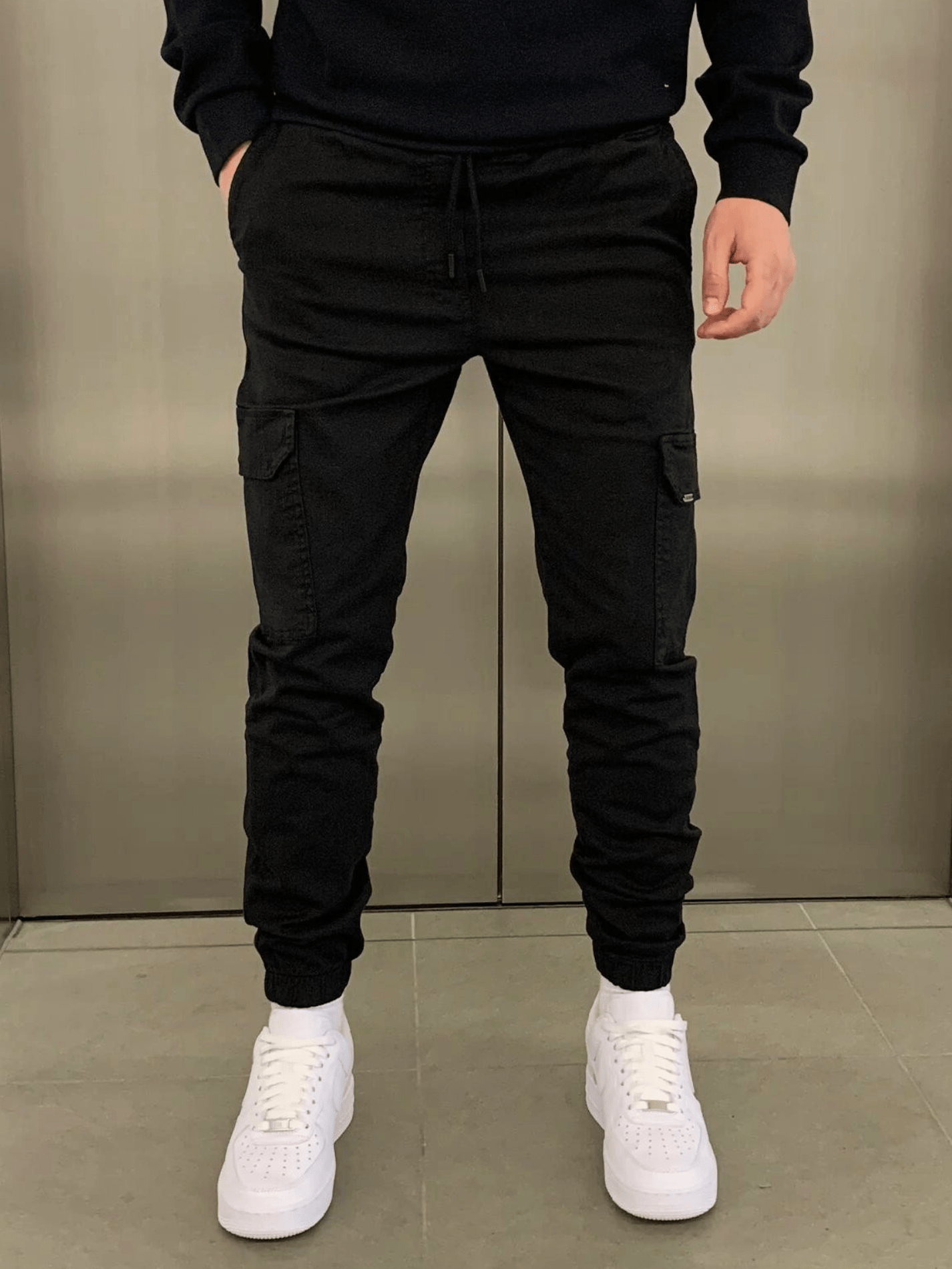 Bartosz / Luźne spodnie cargo jogger