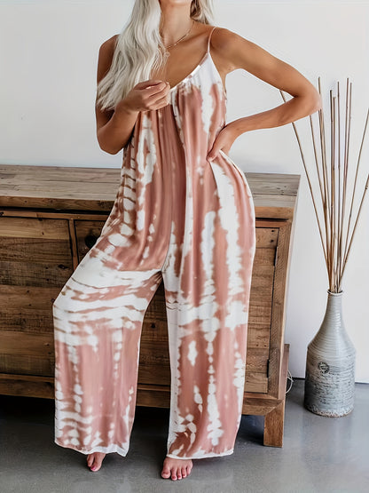 Bianka - Kombinezon Tie-Dye Na Ramiączkach