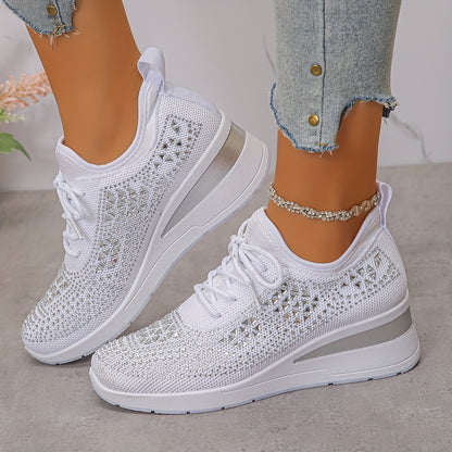 Wacława / Ortopedyczne Sneakersy Ozdobione Kryształkami