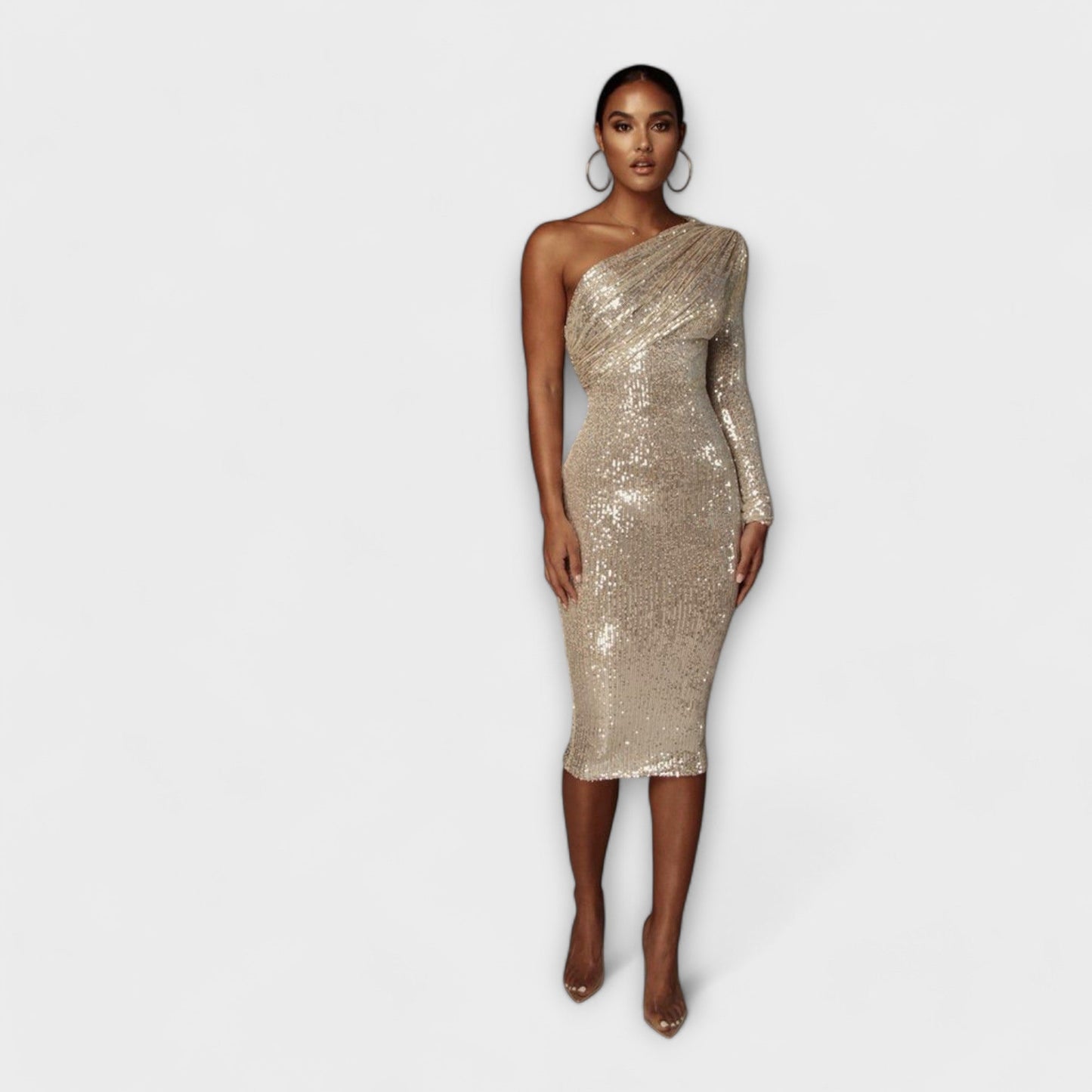 Margely - Suknia wieczorowa z kopertowym biustem