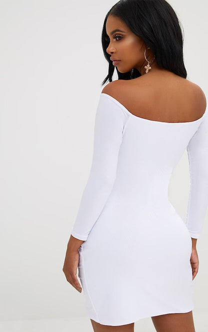 Marszczona sukienka bardot Anne