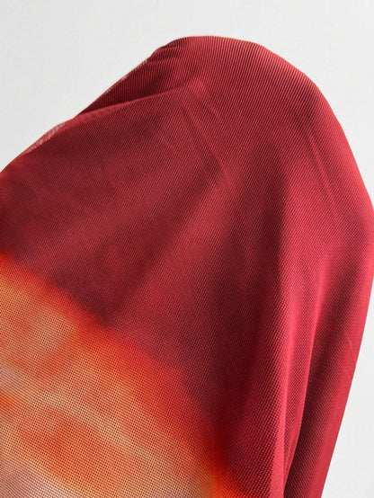 Sukienka maxi z marszczeniami tie-dye