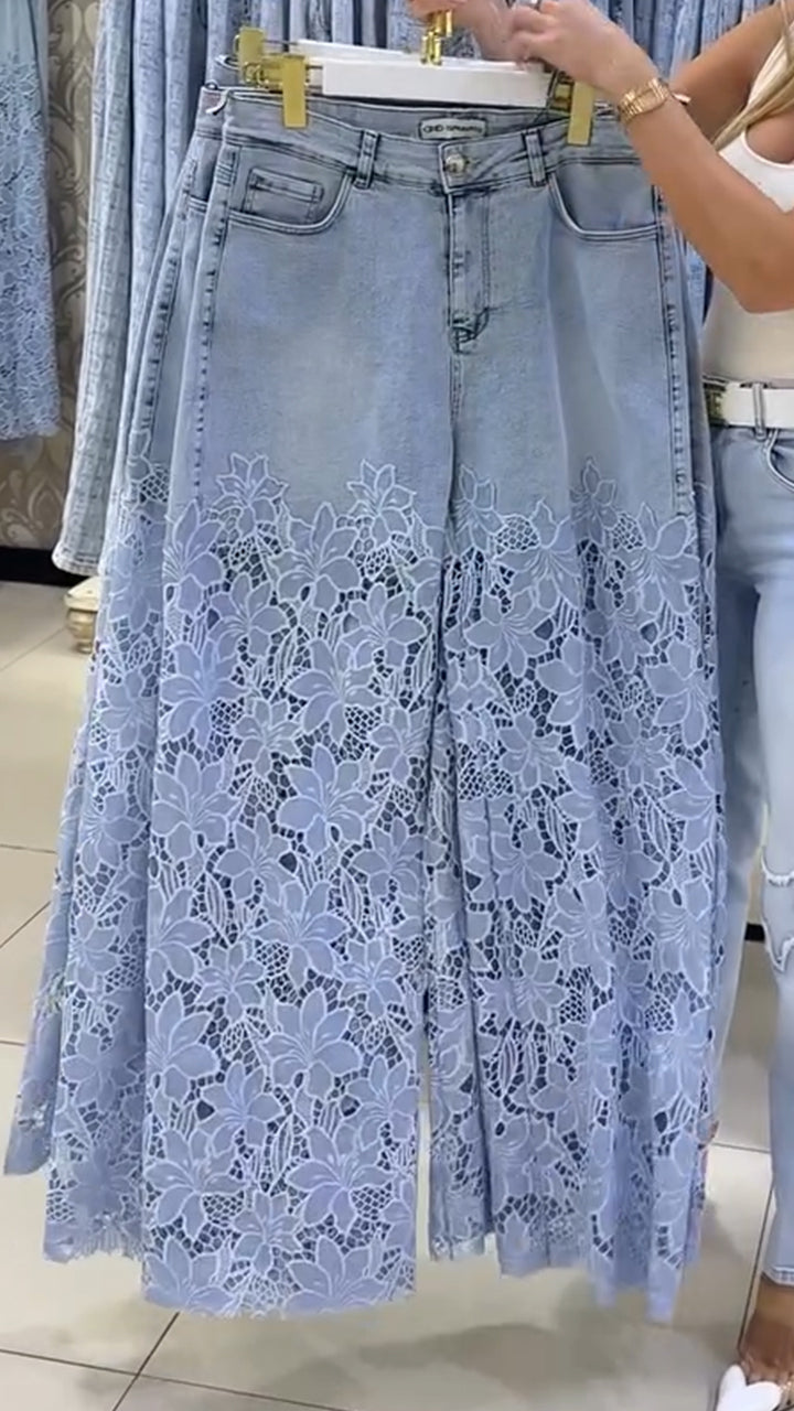 Lidia Patchworkowe buty z siateczką i sznurowaniem