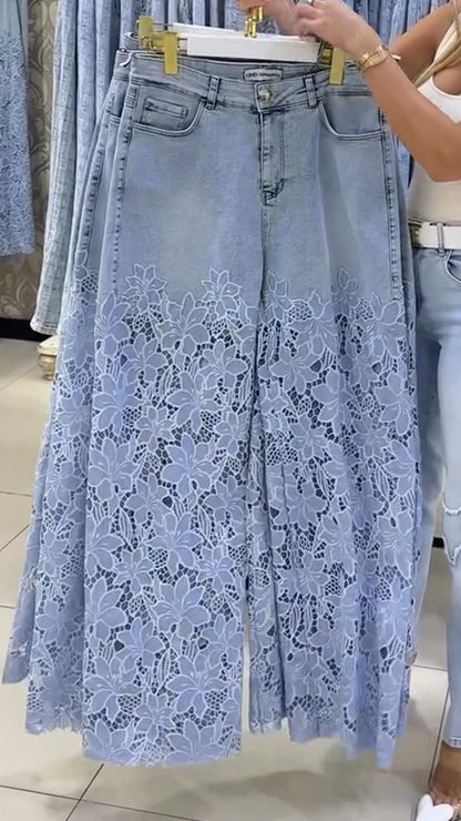 Lidia Patchworkowe buty z siateczką i sznurowaniem