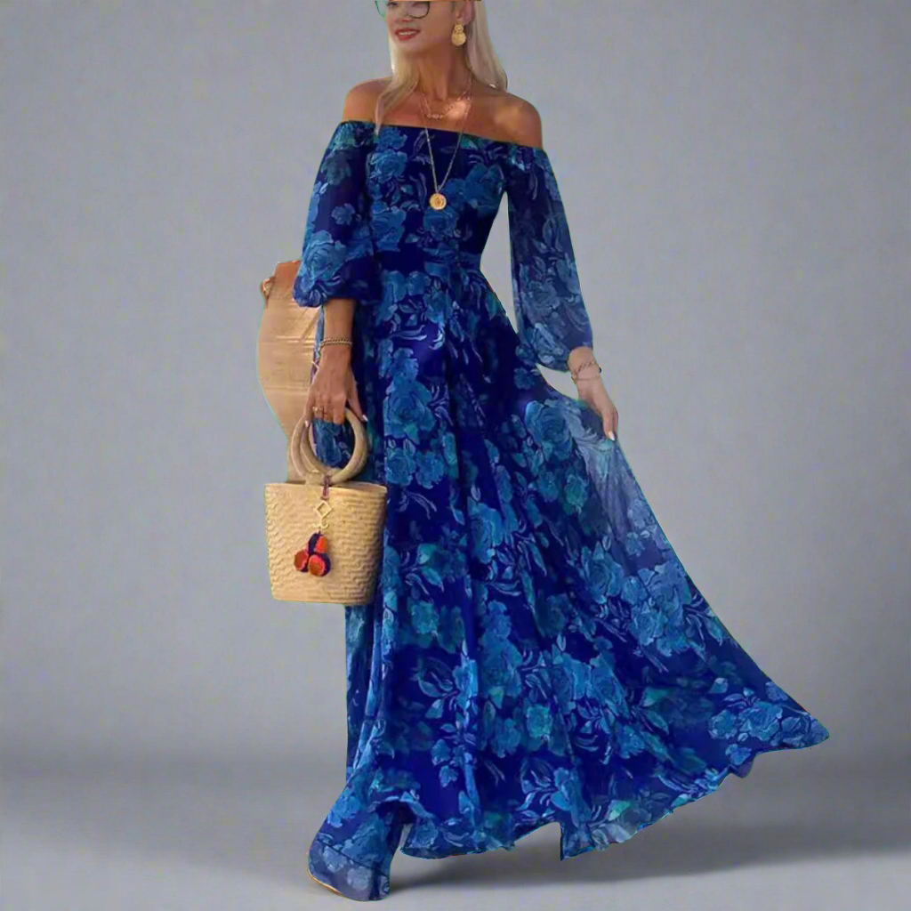 Lieberta | Długa sukienka w kwiaty z urokiem boho