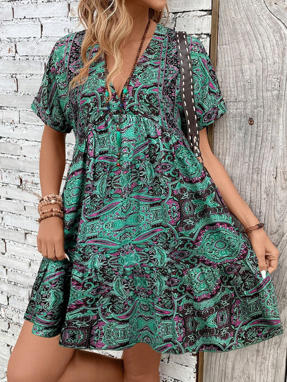 Cecylia – Sukienka Plus Size Z Falbanką