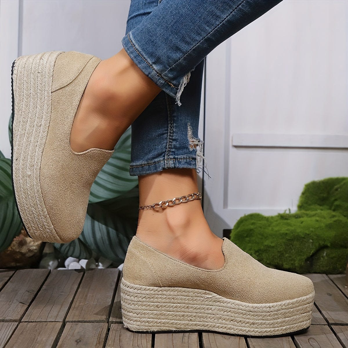 Płócienne wsuwane buty Marla