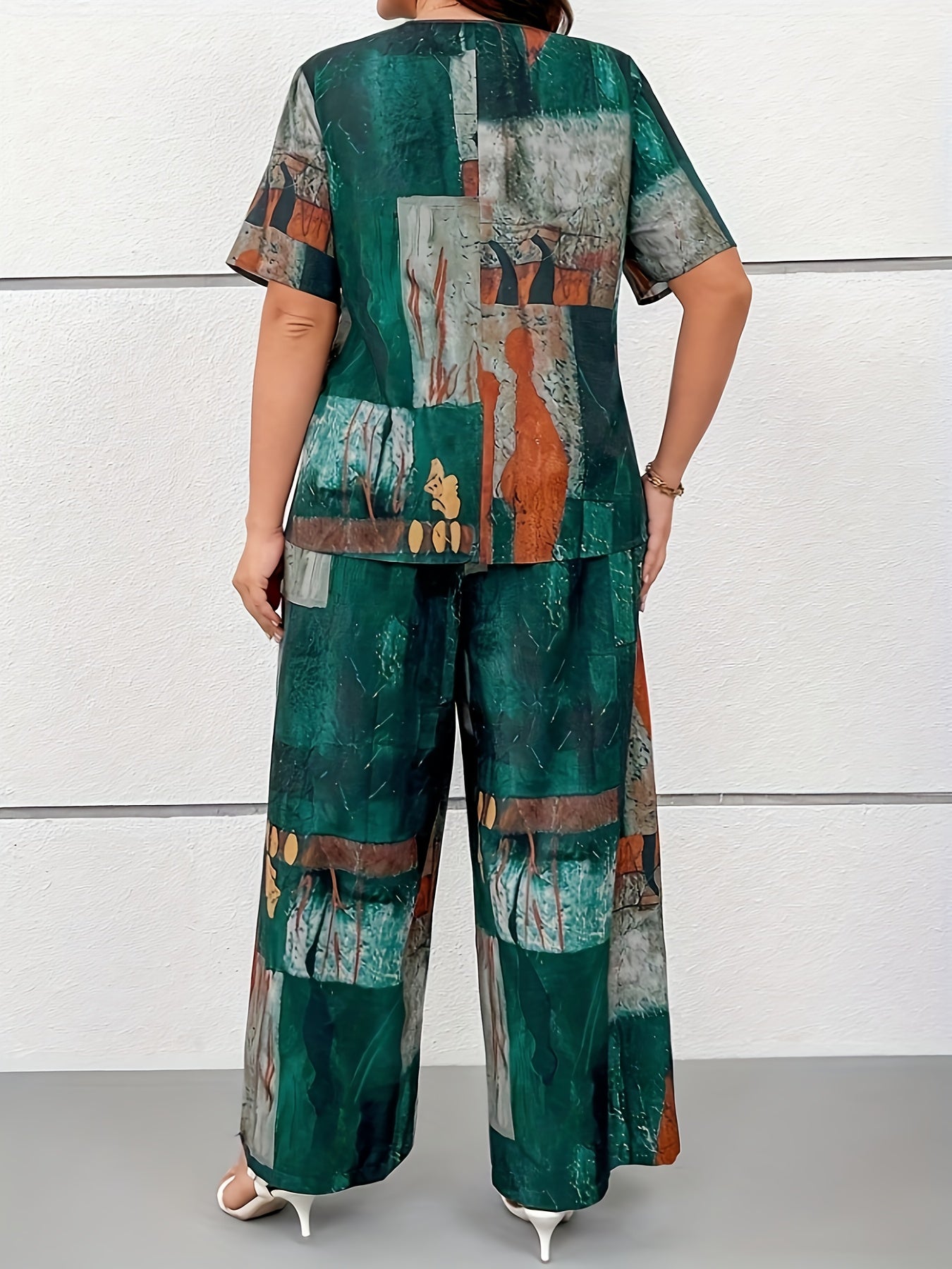 Kinga - Vintage Zestaw z Krótkim Rękawem