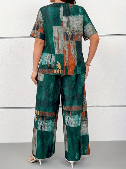 Kinga - Vintage Zestaw z Krótkim Rękawem