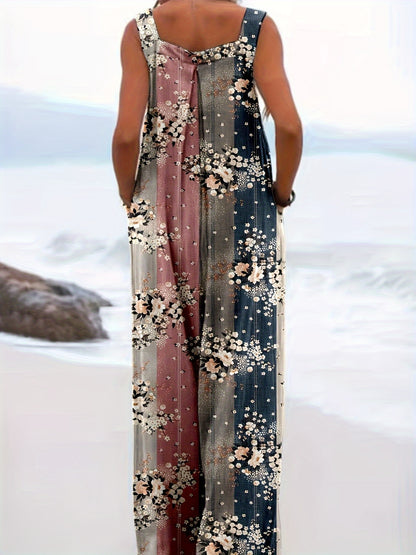 Amelia - Kombinezon Kwiatowy Plus Size