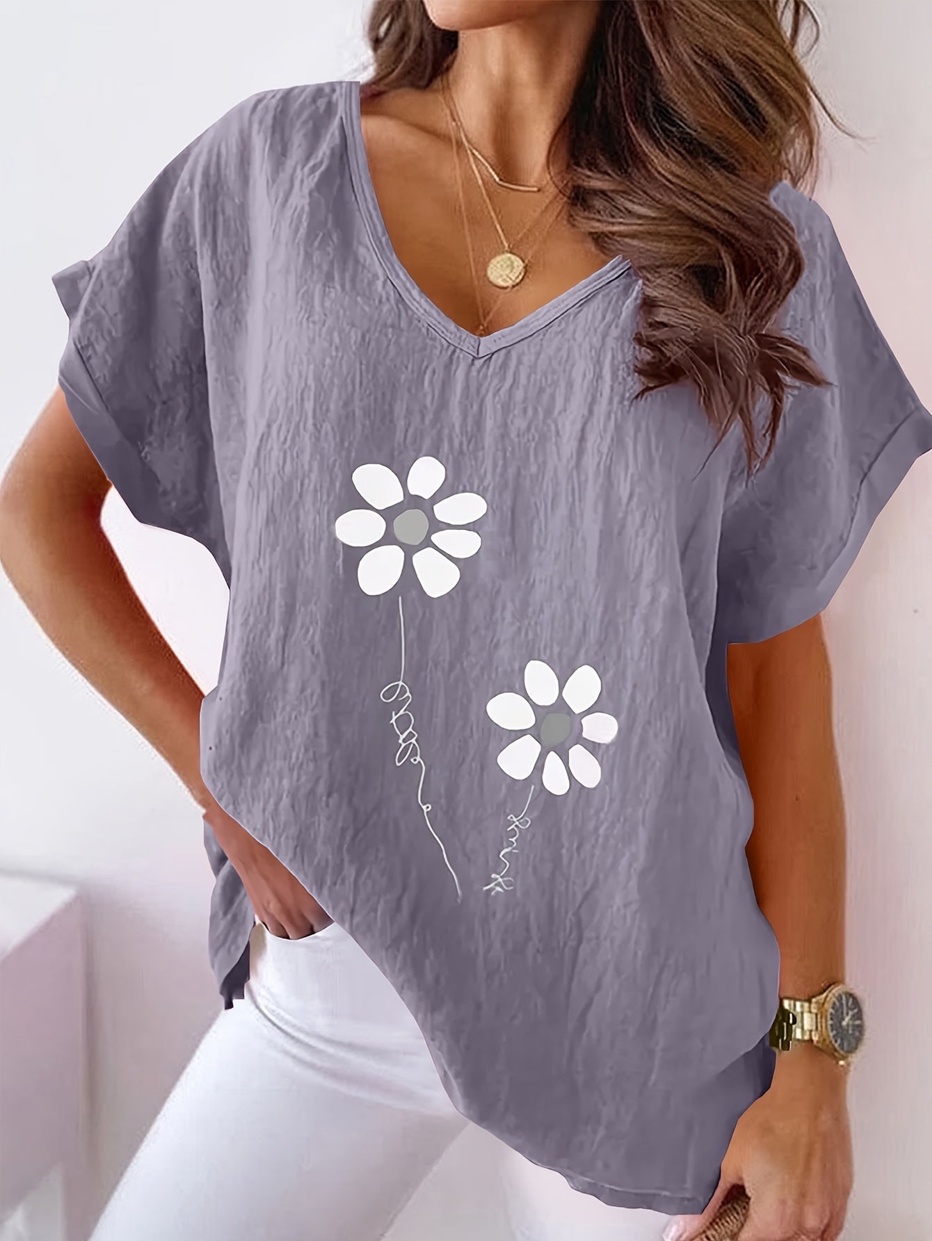 Zofia – Bluzka Plus Size W Kwiaty