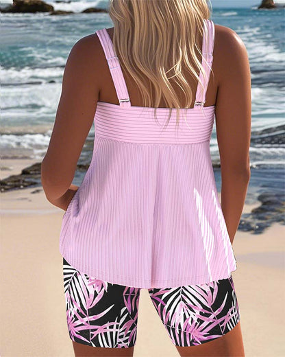 Eva – Tankini w paski i szorty plażowe