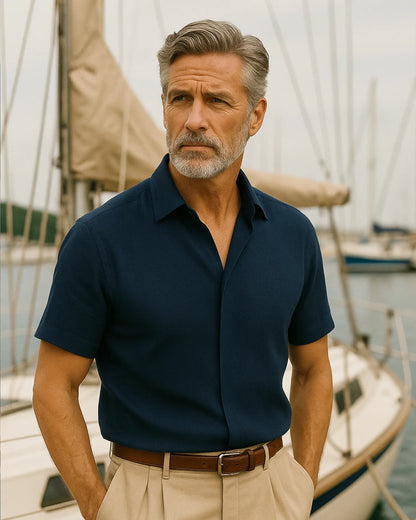 Marek – Lniana Koszula Niebieska