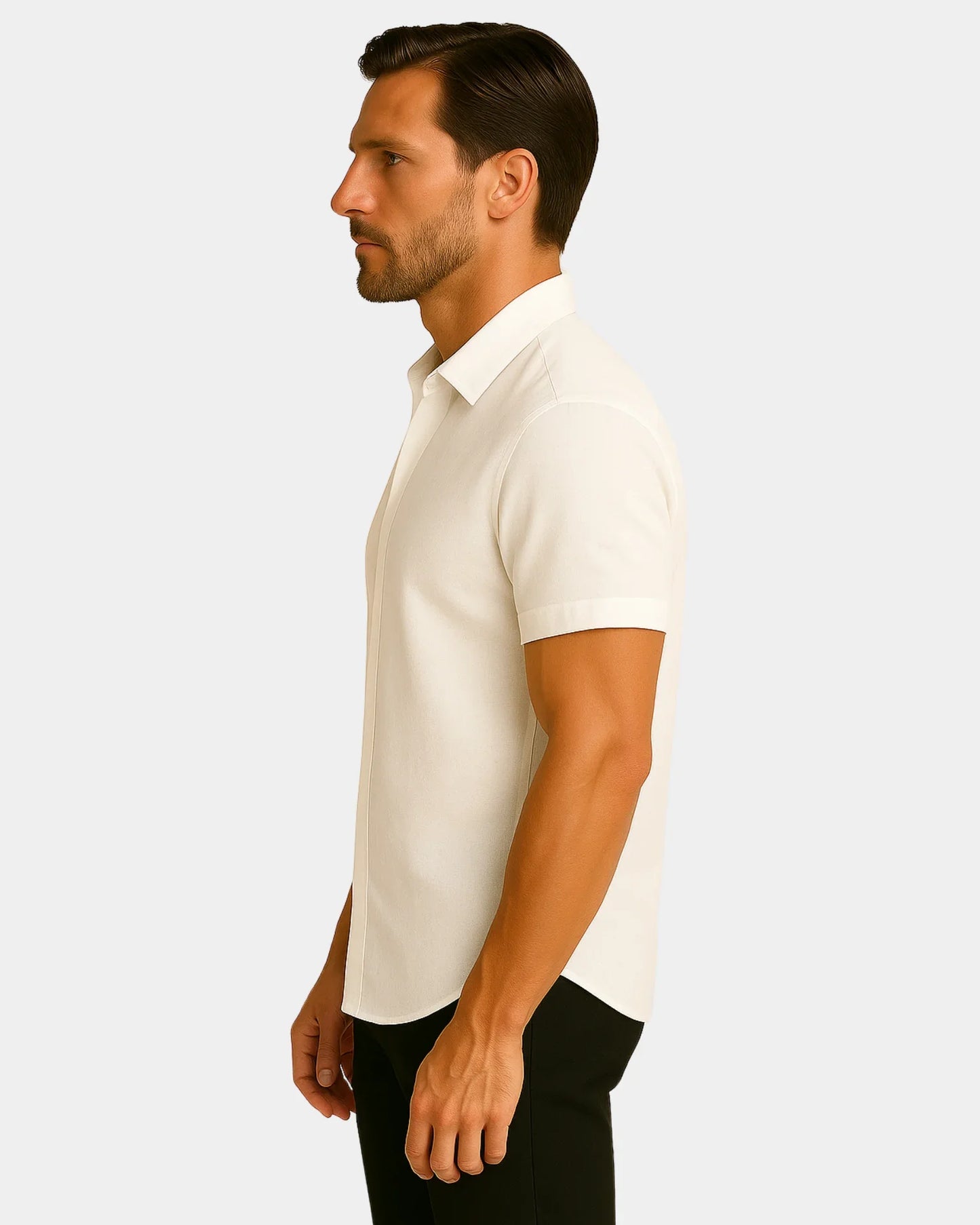 Marek – Biała koszula lniana