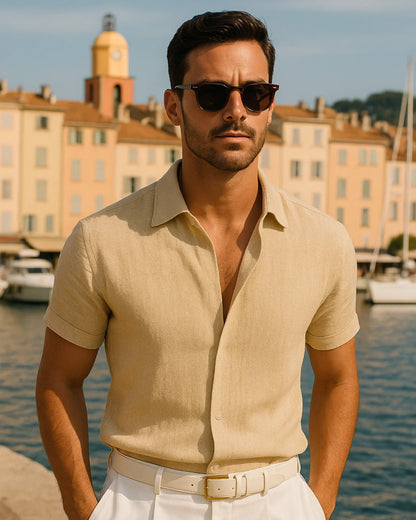 Marek – Koszula lniana khaki