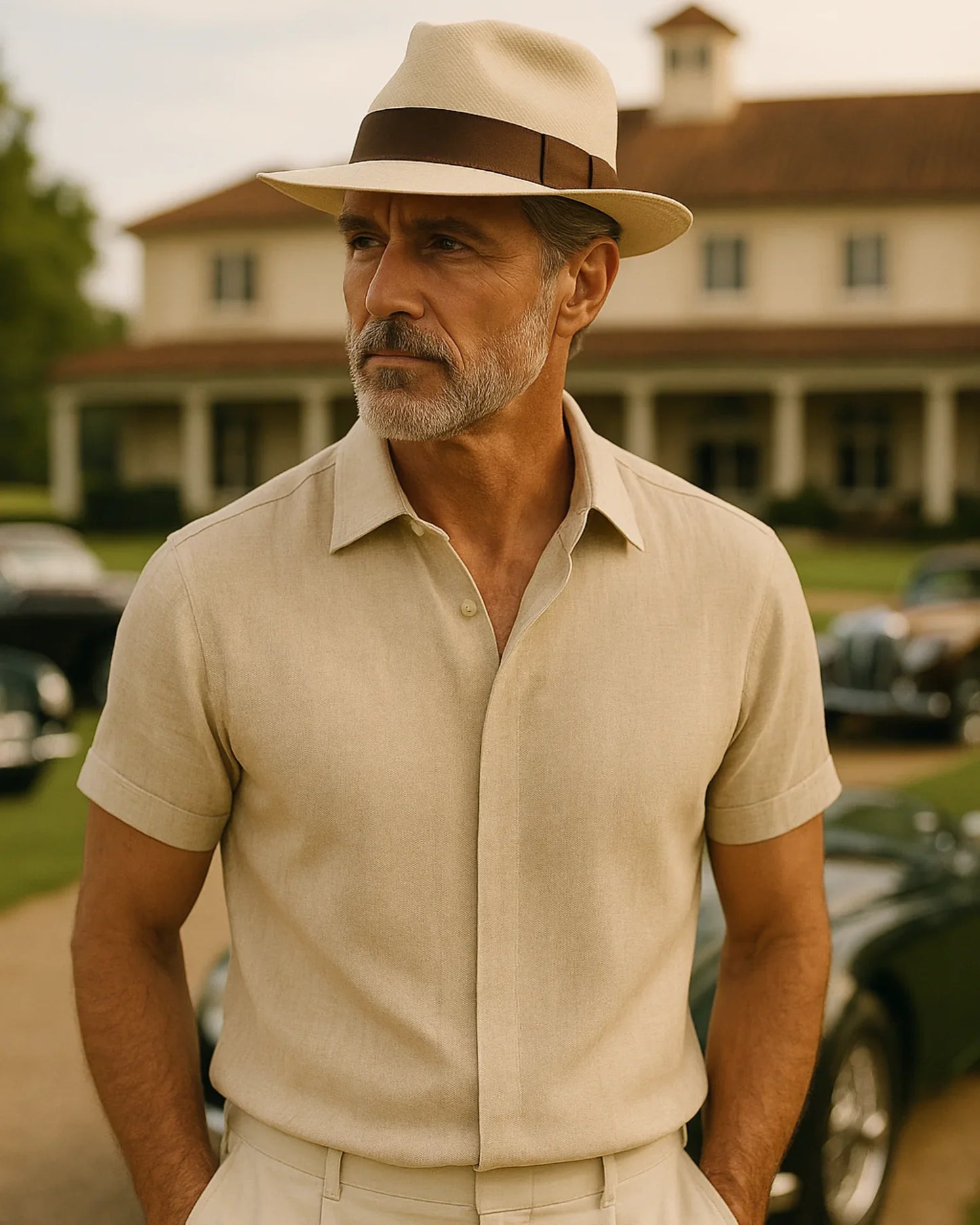 Marek – Koszula lniana khaki