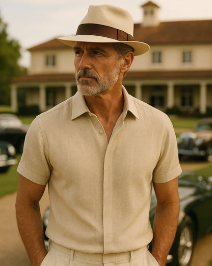 Marek – Koszula lniana khaki