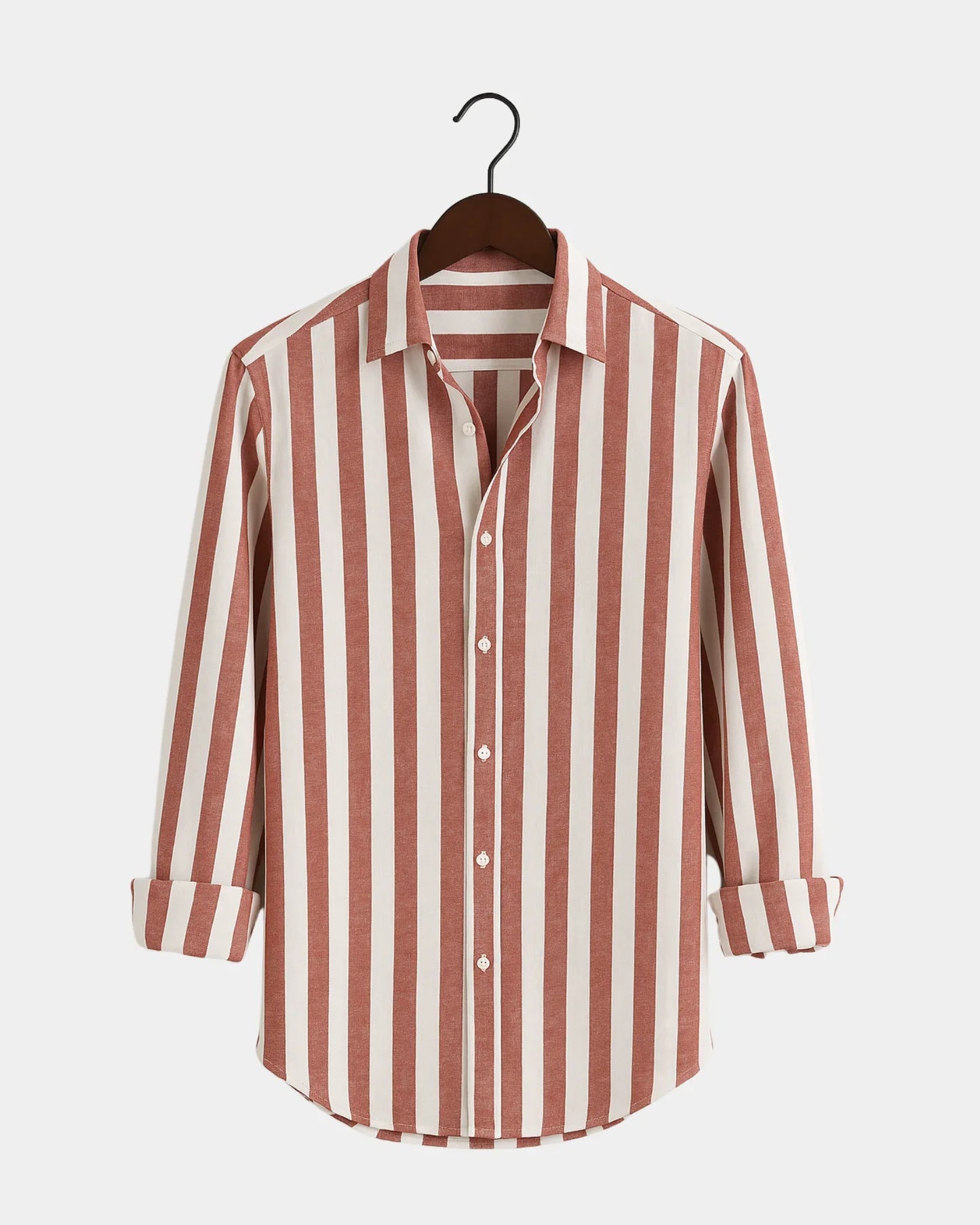 Marek – Lniana Koszula Czerwono-Biała