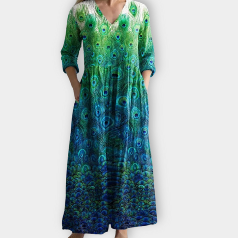Wendelina | Sukienka boho maxi wykonana z miękkiej, najwyższej jakości tkaniny