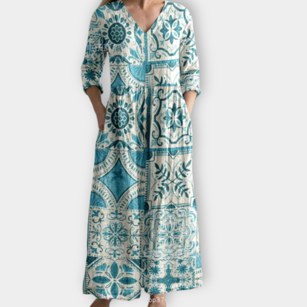 Xaviera | Sukienka boho maxi wykonana z miękkiej, najwyższej jakości tkaniny