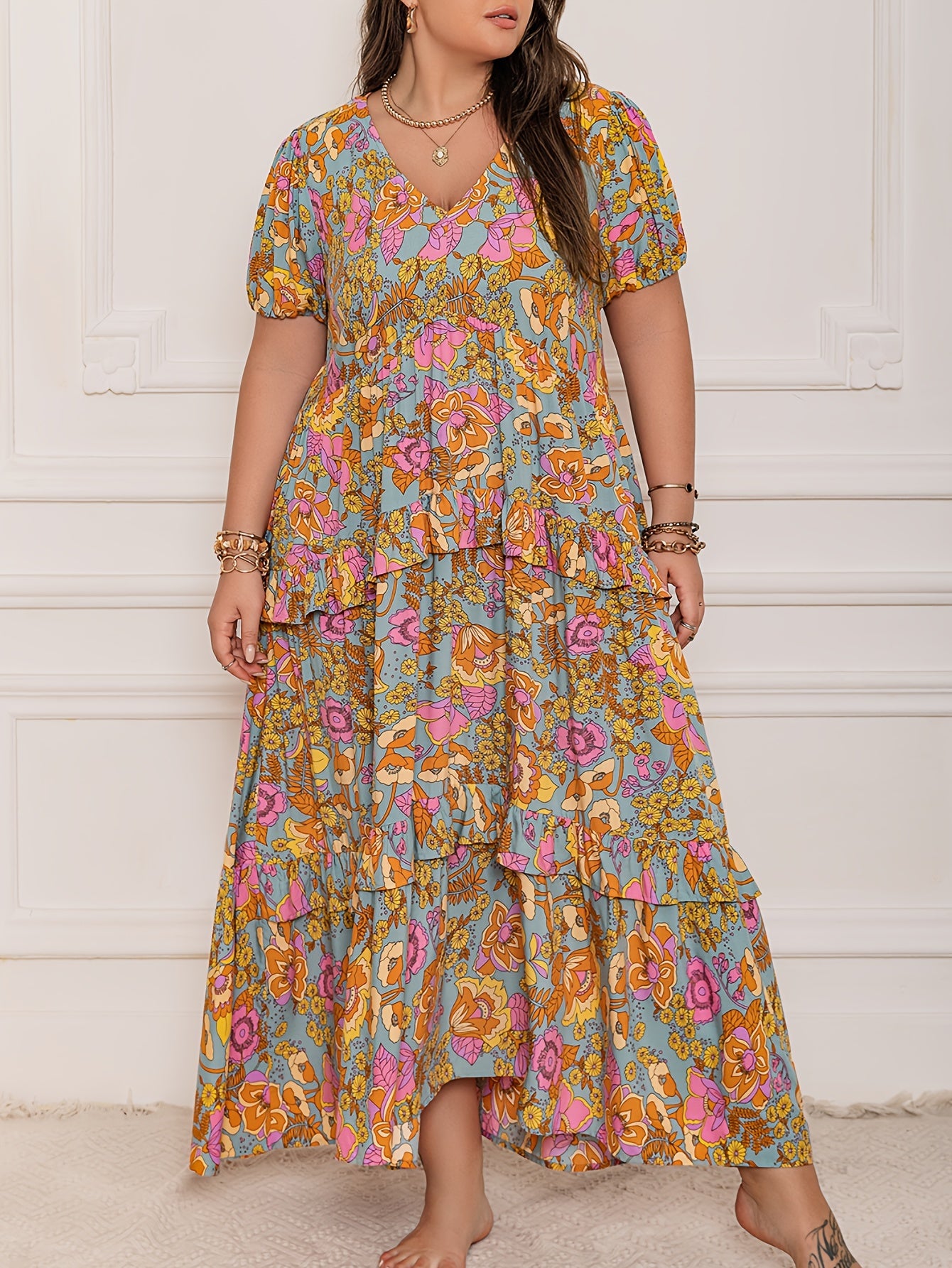 Sabina – Sukienka Boho Z Plisami