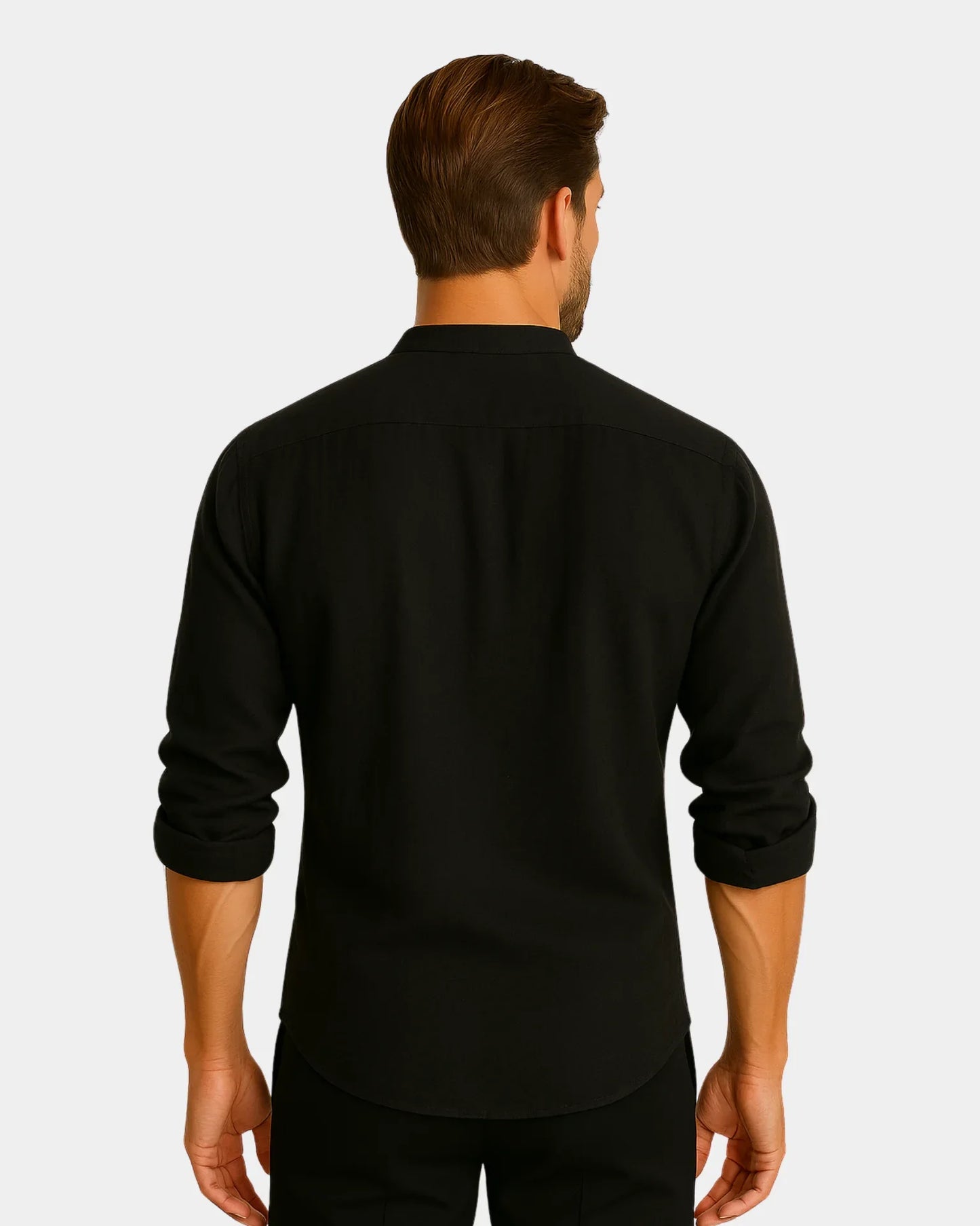 Marek – Lniana Koszula Czarna