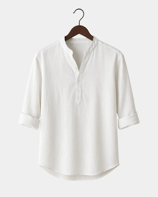 Maksym – Biała Koszula z Lnu