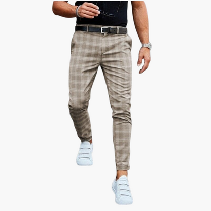 Roy | Spodnie chino w kratkę dla mężczyzn